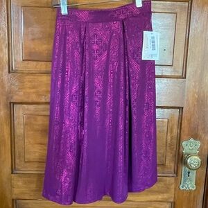 XL, NWT, Metallic purple circle skirt with pockets!